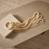 Colar decorativo em madeira mini - bolas - Incomum Oficial