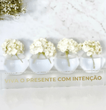 Barra decorativa em acrílico - Viva o presente com intenção - Incomum Oficial