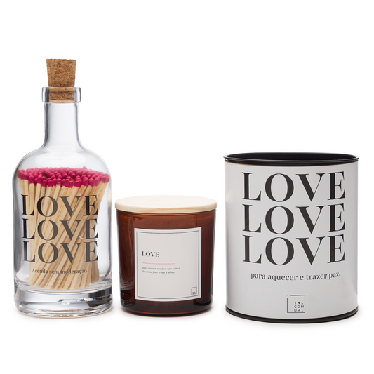 Kit LOVE - Vela e Acendedor