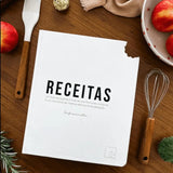 diario de receitas caderno livro incomum