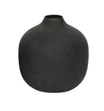 Vaso Redondo em metal preto - médio - Incomum Oficial