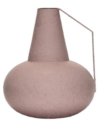 Vaso Jarra em metal rosa - Incomum Oficial