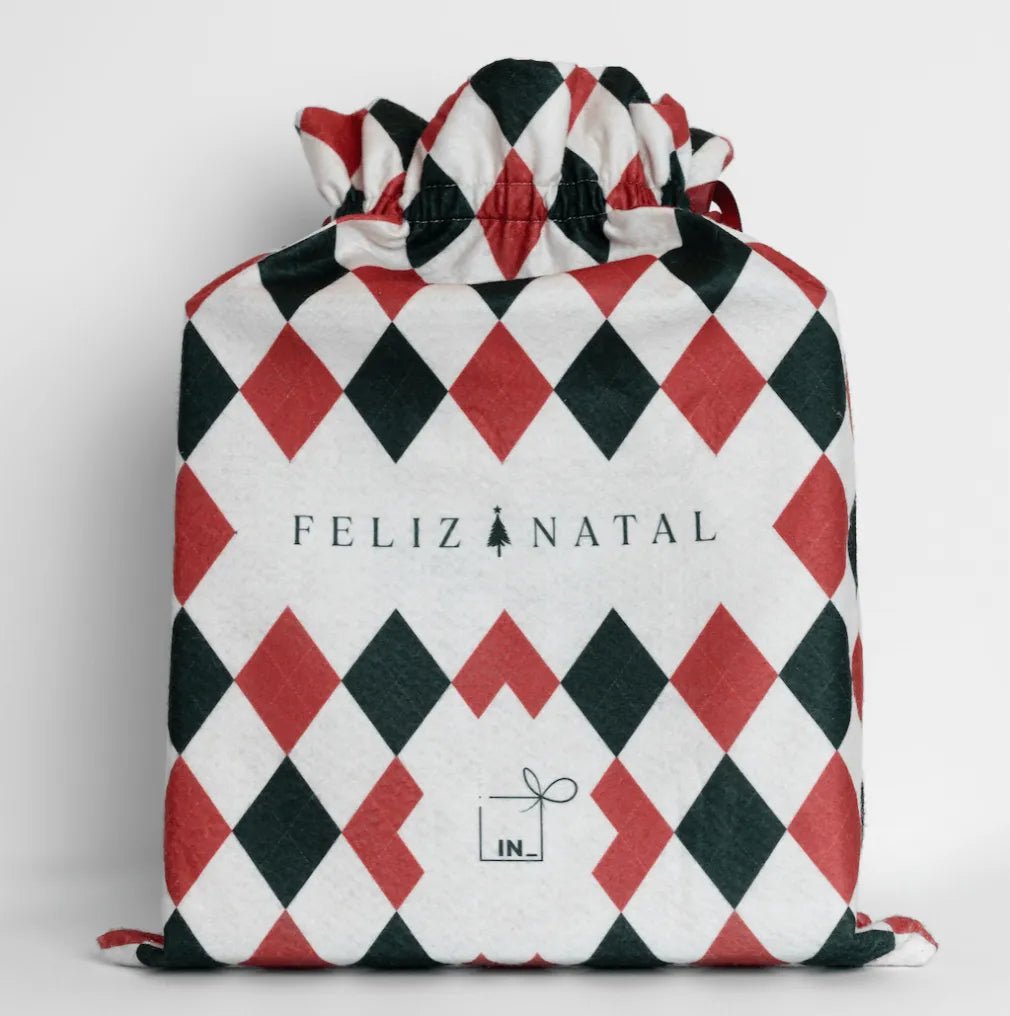 Saco de presente de Natal - Losango (grande) - Incomum Oficial