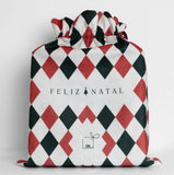 Saco de presente de Natal - Losango (grande) - Incomum Oficial