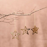 Trio de enfeites - Estrelas - IN_COMUM por Nara Ota - Incomum Oficial