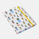 Caderno Abacaxi estilizado colorido - capa dura - Incomum Oficial