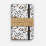 Caderno Flor marrom - capa dura