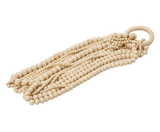 Colar decorativo em madeira mini - bolas - Incomum Oficial