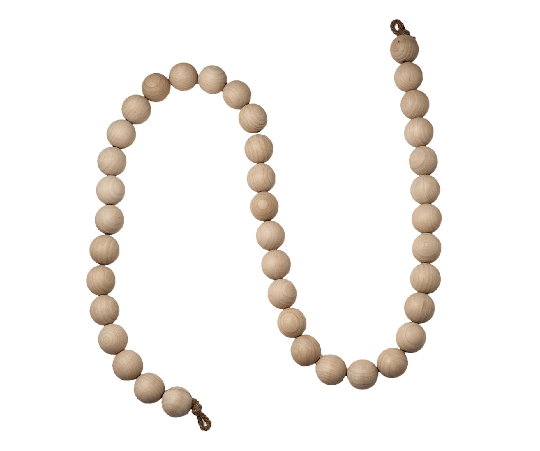 Colar decorativo em madeira Bolas - Grande - Incomum Oficial