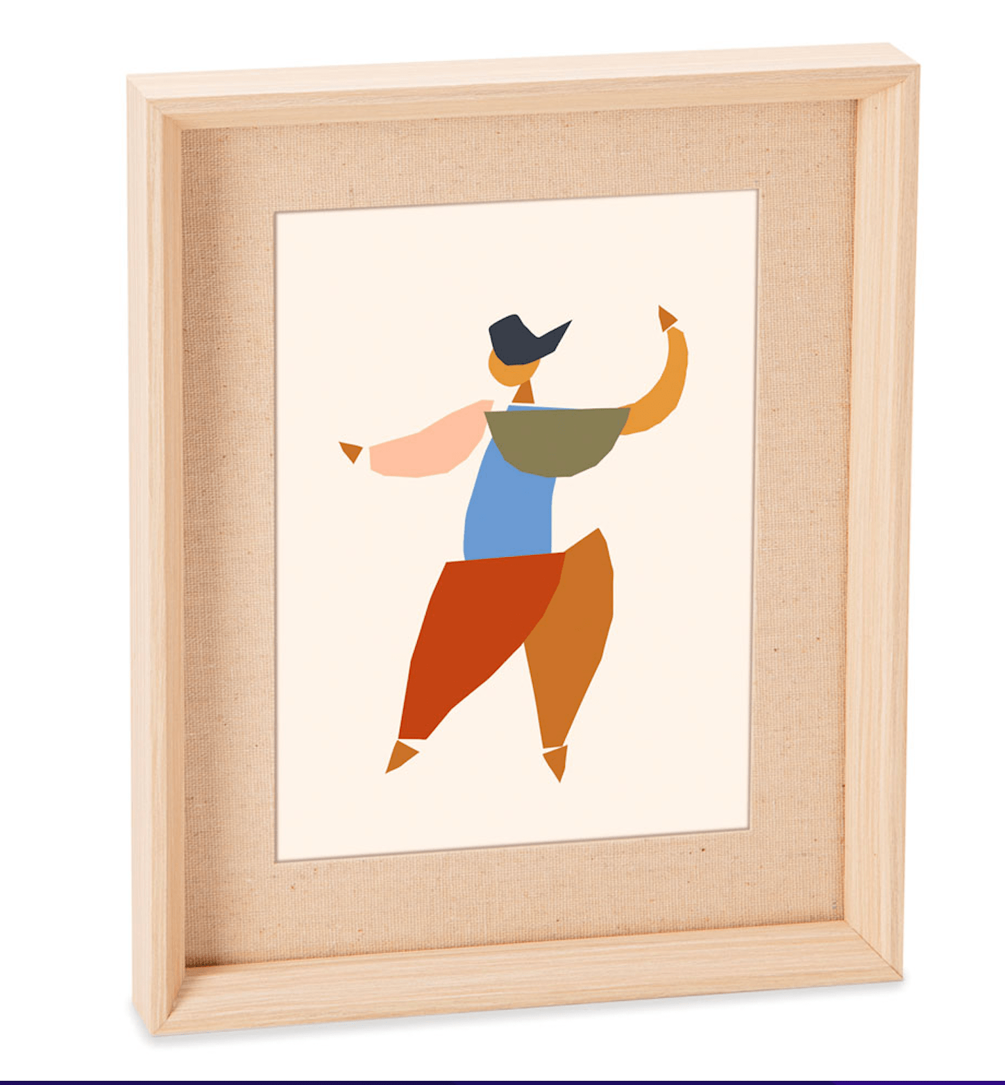 Porta - retrato em linho - M (15x20 cm) - Incomum Oficial