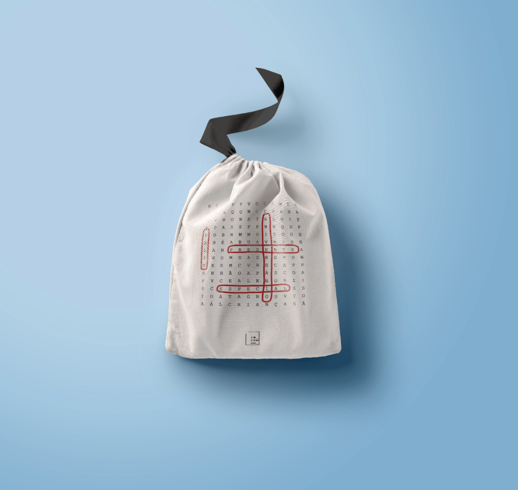 Saco de presente - Palavra - cruzada - Incomum Oficial