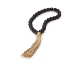 Colar decorativo pequeno em madeira preta e palha - Incomum Oficial