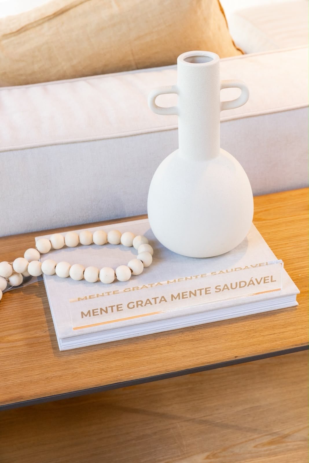 Barra decorativa em acrílico - Mente grata, mente saudável - Incomum Oficial