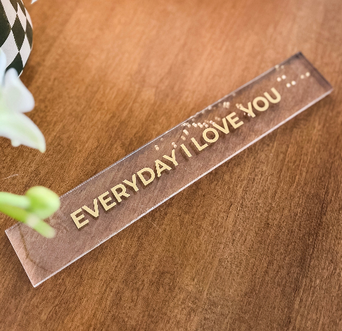 Barra decorativa em acrílico  - Everyday I love you