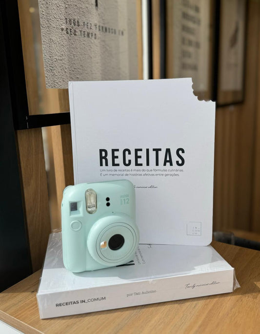 Kit Diário de Receitas - Memórias de Família + Instax 12 mini