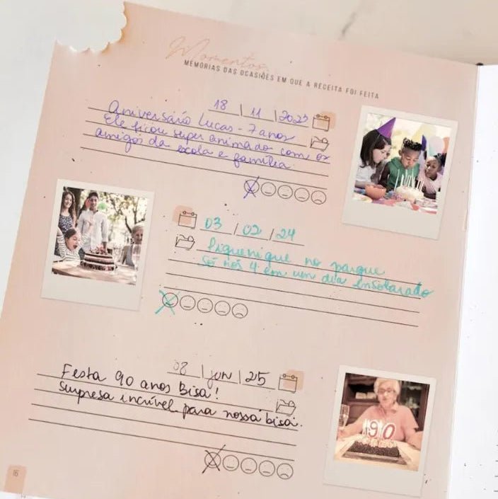 diario de receitas caderno livro incomum