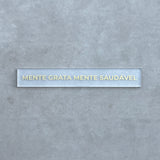 Barra decorativa em acrílico  - Mente grata, mente saudável