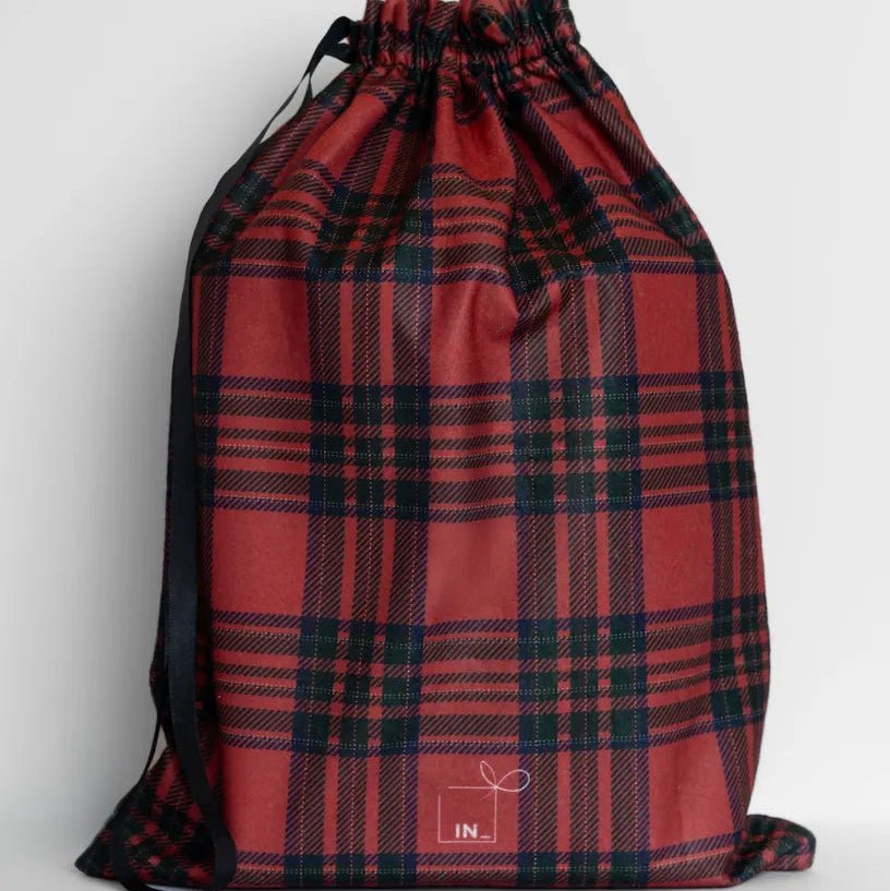 Saco de presente de Natal - Xadrez (grande) - Incomum Oficial