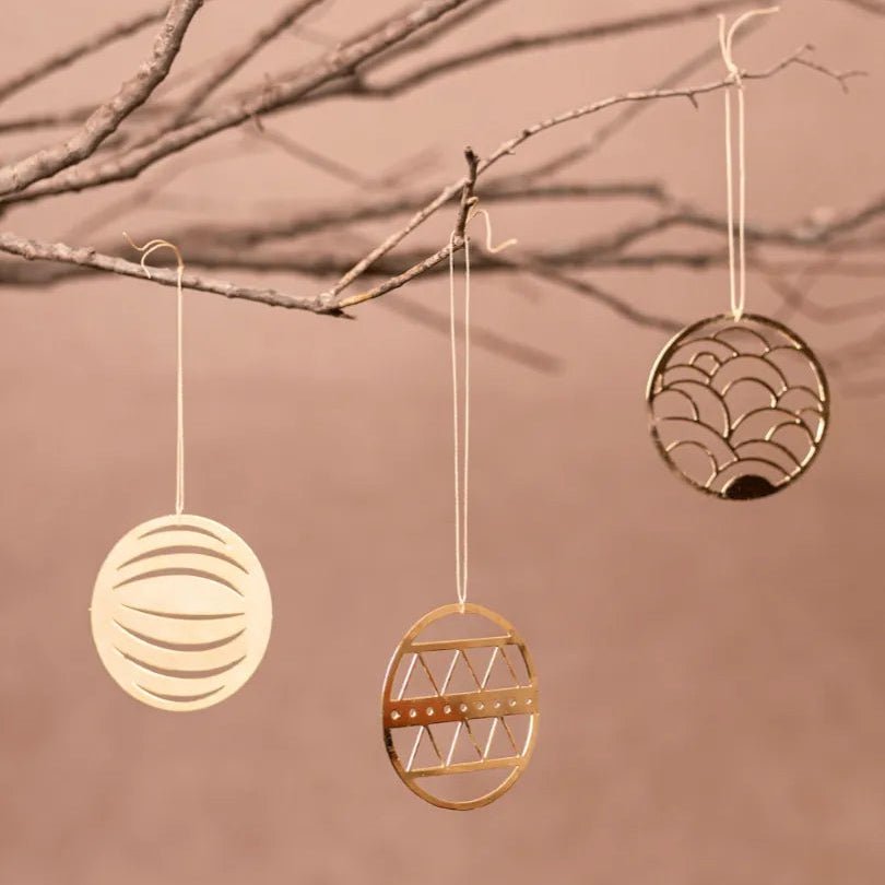 Trio de enfeites - Bolas - IN_COMUM por Nara Ota - Incomum Oficial